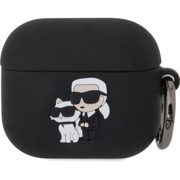 Karl Lagerfeld Choupette Silicone Case Black (Apple AirPods 3)